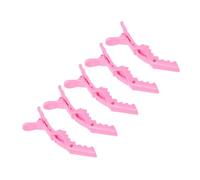 TOGEVAL 15pcs Pink Alligator Hairdressing Clips Lightweight Salon Hair Sectioning Clamps for Professional Styling Home Barber Use