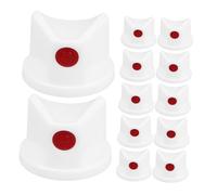 TOGEVAL 15PCS Spray Paint Caps Replacement Durable Plastic Nozzles with Button Holder for Aerosol Spray Bottles Fit for Graffiti and Touch Up Painting