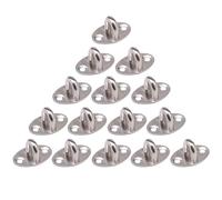 TOGEVAL 15pcs Stainless Steel U-Type Fixed Storage Ring Hooks Small Size Multifunctional Ceiling and Wall Mount Hooks for Dormitory and Office Organization