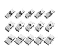 TOGEVAL 15pcs Stainless Steel Watch Buckle Set, Folding Double Push Deployment Clasps for Watch Straps, DIY Titanium Steel Replacement Accessories, Sizes 12x21.5mm, 14x25mm, 16x25mm,
