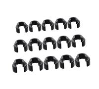 TOGEVAL 15pcs Universal Microphone Cable Clamps Flexible Plastic Clips Mic Stand Cable Holders for Ktv and Recording Compatible Mic Poles Small to Large Sizes