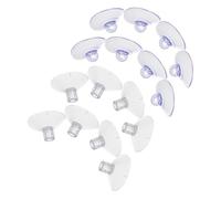 TOGEVAL 16PCS Cat Hammock Suction Cups Replacement Kit Transparent Strong PVC Suction Cups with Vacuum Glass Design Easy to Install for Cat Window Perch and Glass Door Use