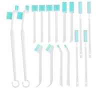 TOGEVAL 16pcs Crevice Cleaning Brush for Bathroom Shower Portable Cleaner Tool Hard Bristles for Household Cleaning and Water Bottle Maintenance