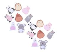 TOGEVAL 16pcs Cute Animal Sticky Memo Pads for Students and Colorful Cartoon Self-adhesive Note Paper with Whimsical Animal Shapes Decorative Memo Pads for School Classroom Office and Home