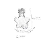 TOGEVAL 16pcs Fillable Christmas Ornament Bottles Star-shaped Reusable Plastic Containers for Candy Cookies Snacks Holiday Tree Decoration