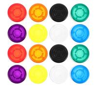 TOGEVAL 16pcs Guitar Effects Pedal Footswitch Caps Multi-Color Plastic Footswitch Covers 21x9.6mm Inner Size Compatible Electric Guitar Effects Pedals Foot Protector for Music Performance