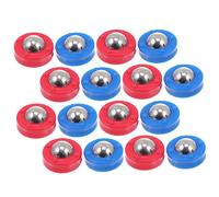 TOGEVAL 16Pcs Mini Rolling Beads for Tabletop Football and Shuffleboard Games Compact Lightweight Balls with Red and Blue Beads Easy Replacement Accessories for Curling Game Supplies