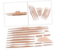 TOGEVAL 17Pcs Spruce Brace Wood Kit for Acoustic Guitar 41 Inch Premium Spruce Material Smooth Surface Sturdy Support Luthier DIY Guitar Parts Light Brown