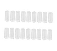 TOGEVAL 18pcs Plastic Blind Tilt Wand Replacement Handles Transparent Window Curtain Rod End Parts for Easy Repair and Long-term Use