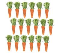 TOGEVAL 18pcs Rabbit Guinea Pig Toys Chew Carrots Hamster Chewing Sticks Pet Plaything Teething Sticks