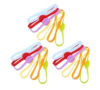 TOGEVAL 18pcs Silicone Wine Glass Bands Drink Markers Stretchable Identifiers for Party Cups Bottles Beer Cans Colors Reusable Elastic Bands for Glasses