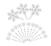 TOGEVAL 18pcs Snowflake Hair Clips for Women Rhinestone Barrettes with White Frog and Straight Clips Comfortable Non Scratch Hair Accessories Festive Winter Style
