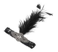 TOGEVAL 1920s Plume Headband for Women, Roaring 20s Hair Accessory, Cocktail Party Headpiece, Vintage Flapper Hair Jewelry, Elegant Plume Hairband