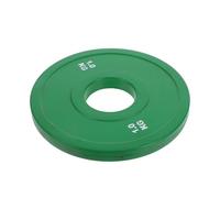 TOGEVAL 1kg Rubber Coated Bumper Plate Green for Barbell and Dumbbells - Fractional Rubber Weight Plates for Strength Training and Weightlifting