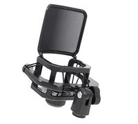TOGEVAL 1Pc Adjustable Microphone Holder Stand Durable Mic Rack for Handheld Microphones Black Compatible with Scratch Design for Studio and Live Performances