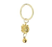 TOGEVAL 1pc Brass Lion Keychain Pendant Bell Vintage Handicraft Decorative Keyring for Bags Backpacks and Keys Unique Chinese Style Accessory