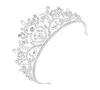 TOGEVAL 1Pc Crystal Crown Headband for Weddings Bridal Hair Accessory with Diamonds for Brides Parties and Special Occasions Chic and Eye Catching Design