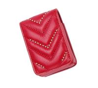 TOGEVAL 1pc Fashion Mini Cosmetic Bag Mirror Sundries Storage Organizer for and Small Essentials Red
