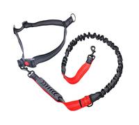 TOGEVAL 1pc Heavy Duty Dog Leash Reflective Design Bungee Rope for Large Medium Dogs Traction Leash for Safe Training Jogging Red Handle