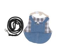 TOGEVAL 1set Adorable Costume Traction Rope Breathable Pet Outdoor Clothing Accessory for Daily Walks and Weekend Parties Grey for