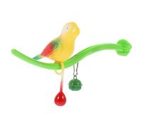 TOGEVAL 1set Bird Perch Toys for Parakeets Interactive Simulation Bird Play Stand Bells Perch for Fun Healthy Activity Cages
