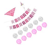 TOGEVAL 1set Cat Birthday Decoration Cute Banner Balloons Party Supplies for Dog and Cat Birthday Celebrations for Parties and Unforgettable Memories