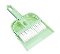 TOGEVAL 1set Dustpan and Broom Pet Cage Cleaning Sturdy Material Portable Design for Quick Cleanup Multi-functional for Dog and Cat Litter Boxes Scandinavian Green