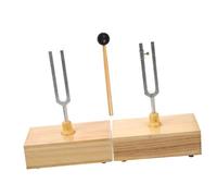 TOGEVAL 1set Tuning Fork Base and Hammer for Physics Experiments Design for Resonance for Sound Therapy and Educational Use