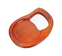 TOGEVAL 1set Wood Lyre Harp String Portable Musical Instrument for Beginners Natural Wood Color Sound Quality and Sustain for Music and Boys and Girls