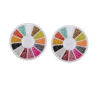 TOGEVAL 2 Box Multi-functional Manicure Caviar Beads Small Nail Pearls for DIY Nail Art and Face Glitter Portable Kit for Festival Wedding and Travel Use