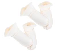 TOGEVAL 2 Pairs Detachable Clog Shoes Liner Plush Cotton Warmth | Lightweight Removable Fleece Lining, Soft Inner Sleeve, White Colour, Suitable for Boots, Slippers, Hiking, Snowy Sidewalks