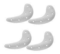 TOGEVAL 2 Pairs Metal Heel Plates Shoe Taps with Self-Adhesive Backing Anti-Slip Boot Heel Repair Pads for Men Lightweight Metal Shoe Tip Protectors for Hiking and Outdoor Activities