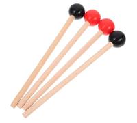 TOGEVAL 2 Pairs Professional Marimba Mallets for Tongue Drum and Percussion Instruments Smooth Polished Surface Lightweight with Full Rich Tone Safe Non-cracking Design