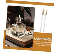 TOGEVAL 2 Pcs Copper Coil Tubing Wick for Oil Lamps Replacement for Kerosene Lantern Burners with Smooth Wick Passage and Stable Iron Pipe Support Compatible with Various Candle and Oil