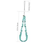 TOGEVAL 2 Pcs Crystal Stones Phone Bracelet Strap with Anti-lost Wrist Lanyard for Cell Phones Keychains Purse Decorations Versatile Style