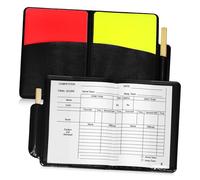 TOGEVAL 2 Set Professional Referee Kit Soccer Referee Card Set with Score Sheet Pencil Durable Material Multi Purpose for Official Games and Training Convenient Storage with Card Cover