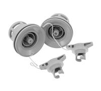 TOGEVAL 2 Sets Double Seal Inflatable Kayak Air Valve Replacement with Design for Rubber Dinghy Paddle Board Canoe Heavy-duty PVC for Rapid Inflation and Enhanced Air Retention Light Grey