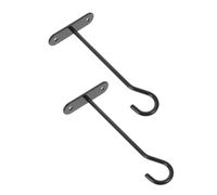 TOGEVAL 2 Sets Plant Ceiling Hooks Black Hanging Basket Brackets for Indoor Outdoor Hanging Planters Sturdy Iron Hooks