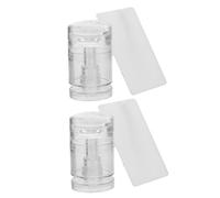 TOGEVAL 2 Sets Rotatable Nail Stamping Kit Transparent Silicone Stamper with Detachable Jelly Manicure Tool for Easy French Tip Nails at Home and Salon Professional Use