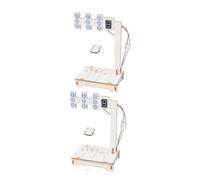 TOGEVAL 2 Sets Stem Wooden Traffic Signal Light DIY Kit for Teens Realistic City Traffic Rules Educational Hands Assembly Science Experiment for Parent Learning and Safety Awareness