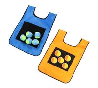 TOGEVAL 2 Sets Sticky Ball Vest for Interactive Outdoor Throwing Game Safe Flexible Balls with Washable Vests Enhances Hand-eye Coordination and Team Cooperation Includes Random Color