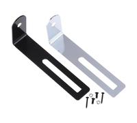 TOGEVAL 2 Sets Universal Metal Pickguard Bracket and Support for Electric Guitar, L-shaped Silver and Black Mounting Hardware, Suitable for Electric Guitar Accessories and Repairs