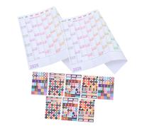 TOGEVAL 2 Sets Year Wall Planner Large Writable English Calendar with Stickers and Adhesive Backing Minimalist Annual Monthly Schedule Poster for Office School Work Events