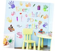 TOGEVAL 2 Sheets Colorful Removable Wall Stickers Classroom Decor for Boys Bedrooms Nursery Flat Surface Safe Peel and Stick Wall Art