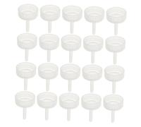 TOGEVAL 20 Pcs Plastic Incubator Bottle Caps for Shrimp Eggs Aquarium Breeding Accessories Reusable Transparent Covers for Fertile Eggs Hatching Fish Tank