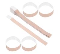 TOGEVAL 200pcs Adjustable Puppy ID Bands Litter Whelping Collars Newborn Pet Identification Neck Tags for Dogs and Cats Hospital Use Light Brown