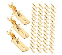 TOGEVAL 200pcs Car Speaker Wire Crimp Connectors Kit Male Terminals for Automotive Electrical Wiring Quick Disconnect Non-insulated Crimping Blocks Corrosion-resistant for Car