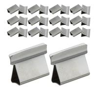 TOGEVAL 200pcs Metal Binder Clips Reusable Paper Fixing Clamps Stainless Steel Mini Stapler Refills Portable Document Leaf Paper Fasteners for Office School Home