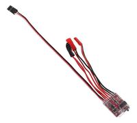 TOGEVAL 20A Brushed RC Motor Speed Controller Forward Reverse and Switchable Brake for Model Cars and Boats, Dual-Direction Brushed ESC Compatible RC Vehicle Accessories