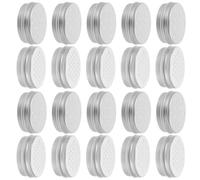 TOGEVAL 20Pcs Aluminum Dog Scent Training Tins with Lids Perforated Vented Scent Detection Boxes for Puppy Nose Work